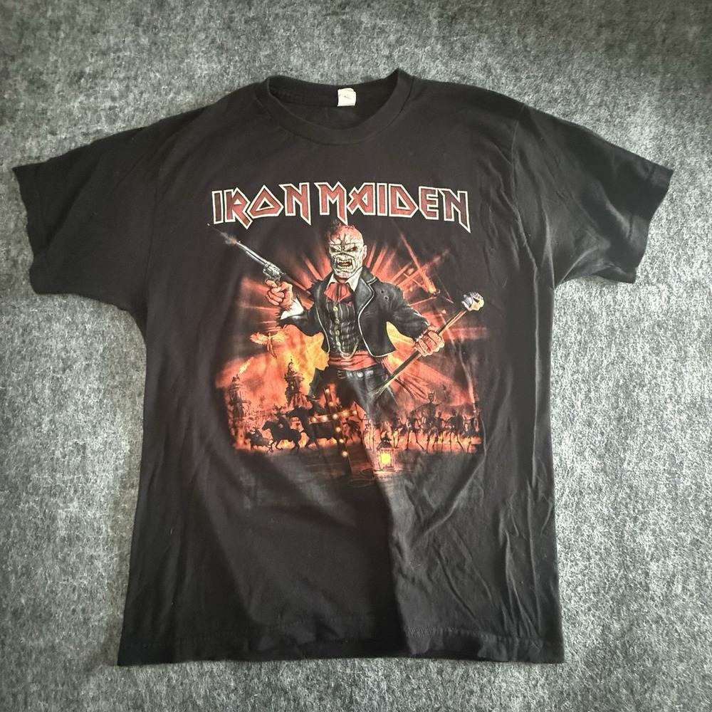 Iron Maiden Nights Of The Dead Tour Shirt Large Black Ring Spun Cotton Graphic